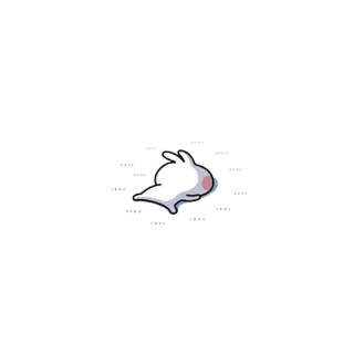 🙁 bunny, rabbit, cartoon, animal, white, cute telegram sticker