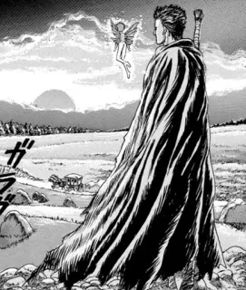 🖤 Guts Berserk manga, fantasy, sword, warrior, anime whatsapp sticker