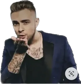 😚 sağ hombre, tatuaje, beso telegram sticker