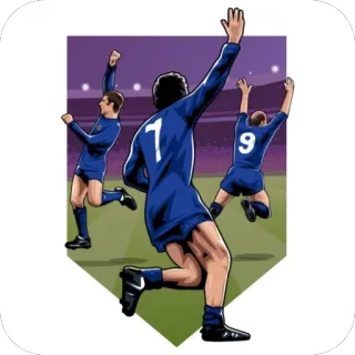 👏 football, joueurs, célébration, équipe, victoire telegram sticker