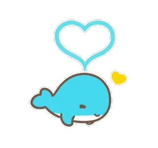 Cute little whale telegram stickers