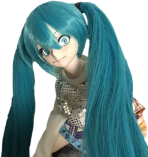 😐 Hatsune Miku Аниме, Манга, Вокалоид, Кукла, Hatsune Miku telegram sticker