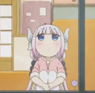🍥 Kanna Kamui Miss Kobayashi's Dragon Maid Anime, Kanna Kamui, Drache, Süß, Kawaii, Miss Kobayashis Dragon Maid whatsapp sticker