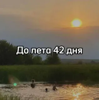 ☀️ До лета 42 дня verano, días, cuenta, naturaleza, agua, niños telegram sticker