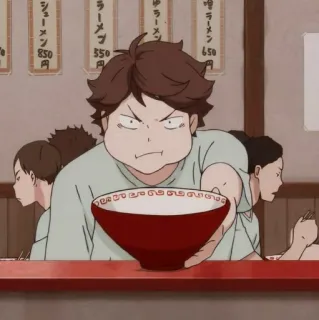 🎭 Oikawa Haikyuu!! anime, Haikyuu!!, Oikawa, ramen telegram sticker