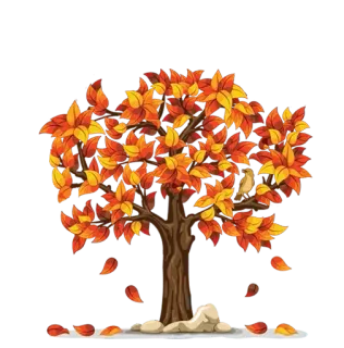 🌳 나무, 가을, 가을, 잎, 자연 telegram sticker