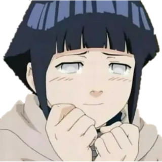 😭 Hinata Hyuga Naruto anime, kreskówka, postać, hinata, hyuga, naruto telegram sticker