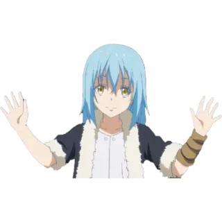 😄 Rimuru Tempest That Time I Got Reincarnated as a Slime Anime, Personaje, Slime, Isekai, Fantasía whatsapp sticker