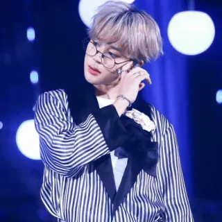 〰 Jimin kpop, idol, singer, musician, person, glasses telegram sticker