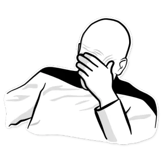 🤦 facepalm, disappointment, failure, mistake, embarrassment, meme telegram sticker