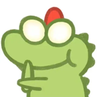 😶 animal, crocodile, cartoon, cute telegram sticker