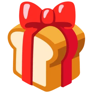 🎁 roti, hadiah, hadiah, roti bakar, makanan telegram sticker
