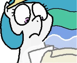 😳 Princess Celestia My Little Pony principessa celestia, my little pony, cartone animato, pony, divertente, meme telegram sticker