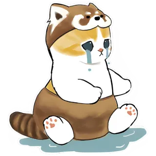 😭 고양이, 우는, 슬픈, 동물, 귀여운, 스티커 telegram sticker