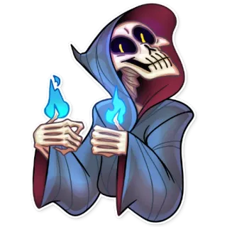 👍 Grim Reaper ceifador, morte, esqueleto, monstro, assustador, Halloween telegram sticker