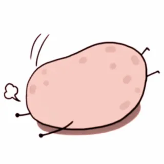 💭 aardappel, cartoon, eten, tekening, grappig, schattig whatsapp sticker