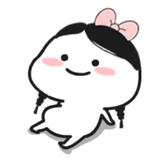 🙂 kreskówka, dziewczyna, słodkie, ilustracja, naklejka, postać telegram sticker