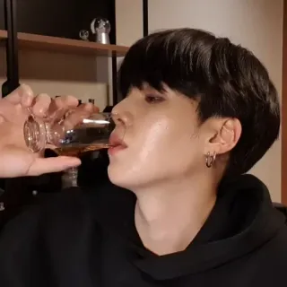 🌻 man, drinking, alcohol, beverage, portrait, person telegram sticker