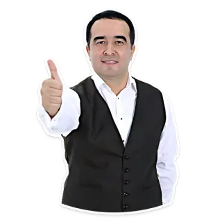 👍 hombre, pulgar arriba, positivo, persona, gesto, aprobación, ánimo telegram sticker
