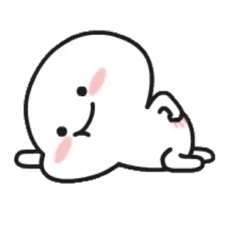 🤒 carino, kawaii, blob, minimalista, felice, semplice, amichevole telegram sticker