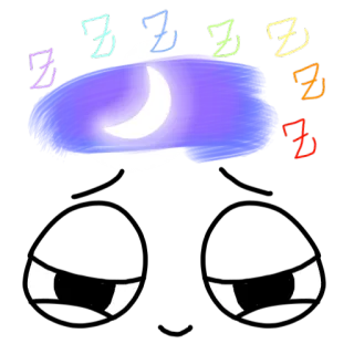 💤 sono, lua, sonho, noite, zzz, desenho animado whatsapp sticker