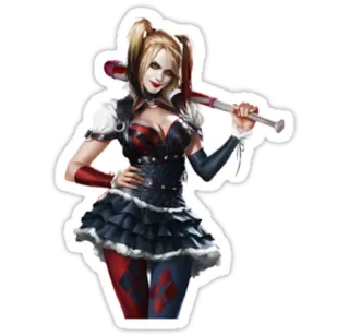 😈 Harley Quinn dc comics, harley quinn, vilão, taco de beisebol, quadrinho, super-herói telegram sticker