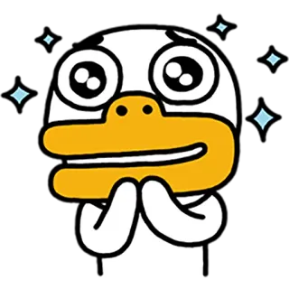 😍 утка, мультфильм, каваий, милый telegram sticker