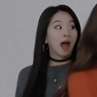 🥡 donna, girocollo, kpop, scioccata, bocca aperta, asiatica whatsapp sticker