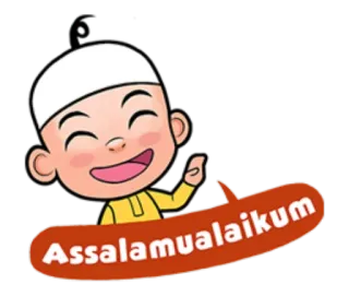 😃 Assalamualaikum dessin animé, salutation, islamique telegram sticker