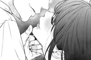 😳 Manga, Anime, Romantik, Liebe, Kuss telegram sticker