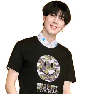 😊 HALFLIFE STYLE BY SQ.CUTER smiley face, camouflage, t-shirt, fashion, casual wear telegram sticker