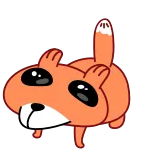 🥺 zorro, animal, lindo, dibujos animados telegram sticker