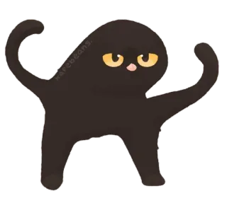 🐾 rapebeans. 猫, ミーム, 面白い, 動物, 黒猫 telegram sticker