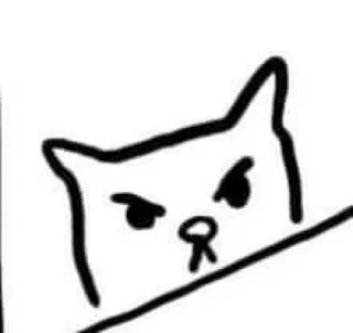 😾 kat, boos, illustratie, tekening, dier, huisdier telegram sticker