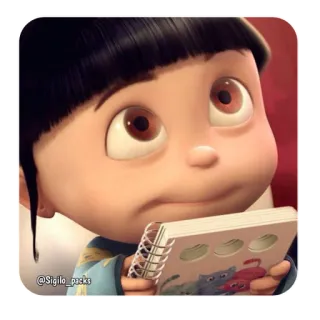 😊 Agnes Despicable Me Sigilo_packs Cartoon, Niedlich, Kind, Figur, Ich Einfach Unverbesserlich, Agnes telegram sticker