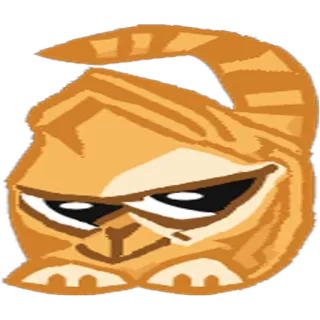 😉 cat, cartoon, animal, orange, sticker telegram sticker
