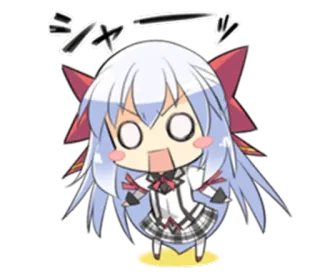 😳 シャーッ Anime, Mangá, Chibi, Fofo, Menina, Japonês telegram sticker
