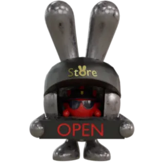 🛍️ Store
OPEN ร้าน, กระต่าย, สีแดง, เปิด, เมทัลลิก, หุ่นยนต์ telegram sticker