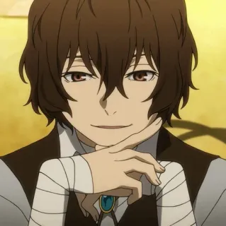 🖤 Osamu Dazai Bungou Stray Dogs Anime, Personnage, Dazai, Osamu Dazai, Bungou Stray Dogs telegram sticker