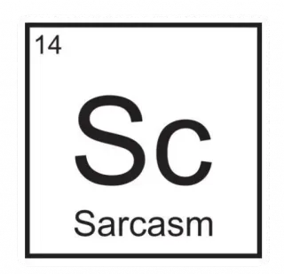 🐒 Sarcasm сарказм, химия, таблица Менделеева, юмор, смешной telegram sticker