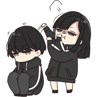 😤 Anime, Karakter, Kartun, Chibi, Lucu, Manga whatsapp sticker