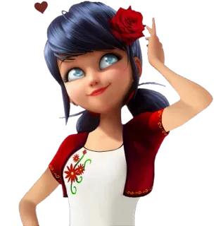 😌 Marinette Dupain-Cheng Miraculous: Tales of Ladybug & Cat Noir мультфильм, божья коровка, Маринетт, анимация, Miraculous, Дюпэн-Чен telegram sticker