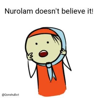 😱 Nurolam doesn't believe it! whatsapp sticker