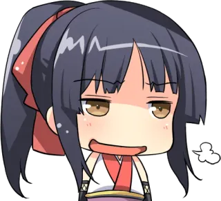 😏 Anime, Manga, Chibi, Postać, Dziewczyna, Słodkie telegram sticker
