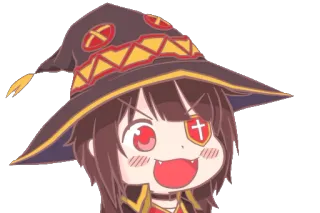 😍 Megumin Konosuba Anime, Sticker, Carino, Megumin, Konosuba whatsapp sticker
