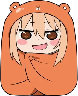 🥧 Umaru Doma Himouto! Umaru-chan Anime, Manga, Mignon, Umaru, Himouto, Personnage, Sweat à capuche whatsapp sticker