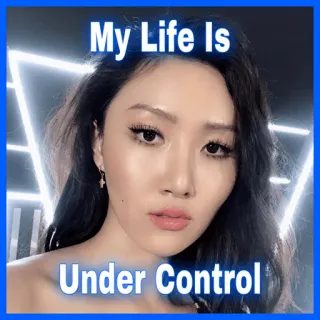 👌 My Life Is Under Control affirmation de soi, confiance en soi, message positif, contrôle, détermination telegram sticker
