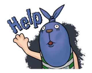 😱 Help Мультфильм, Помощь, Беда, Смешной, Персонаж telegram sticker
