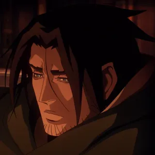 ⚰️ Trevor Belmont Castlevania Аниме, Охотник на вампиров, Netflix, Мультфильм, Бельмонт telegram sticker