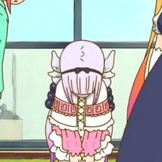 🤍 Kanna Kamui Miss Kobayashi's Dragon Maid Anime, Kanna, Kanna Kamui, Drago, Maid telegram sticker